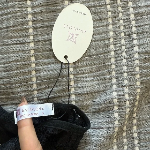 AVIDLOVE Black Lace Bustier Size S - Picture 2 of 4